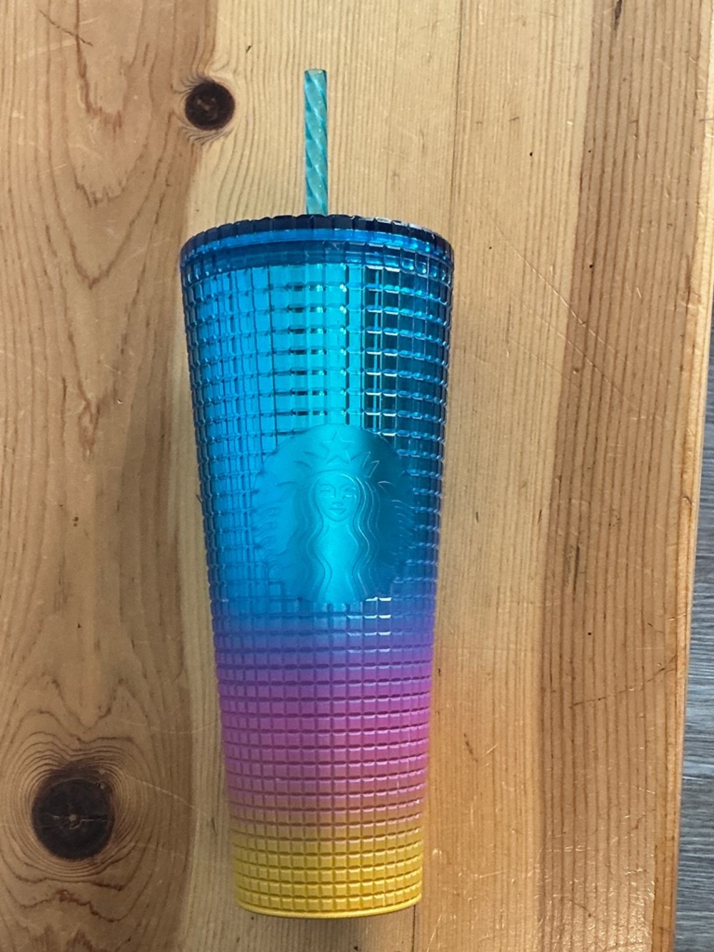 Starbucks Studded Ombre Cold Cup - Blue, Pink, Yellow
